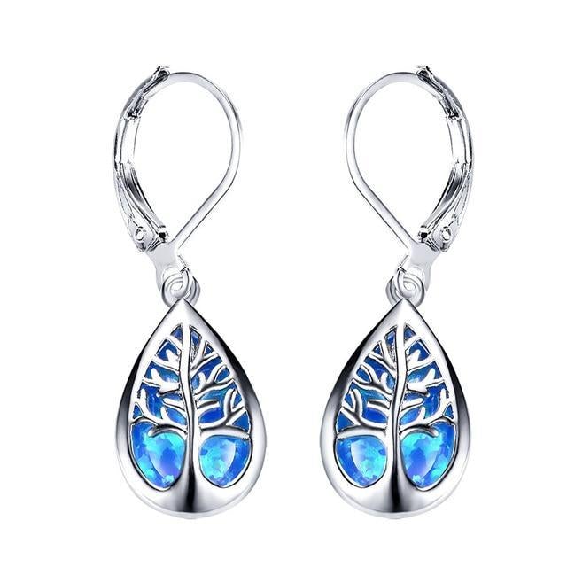 Anneaux d'oreilles en bois de Lebensbaum 