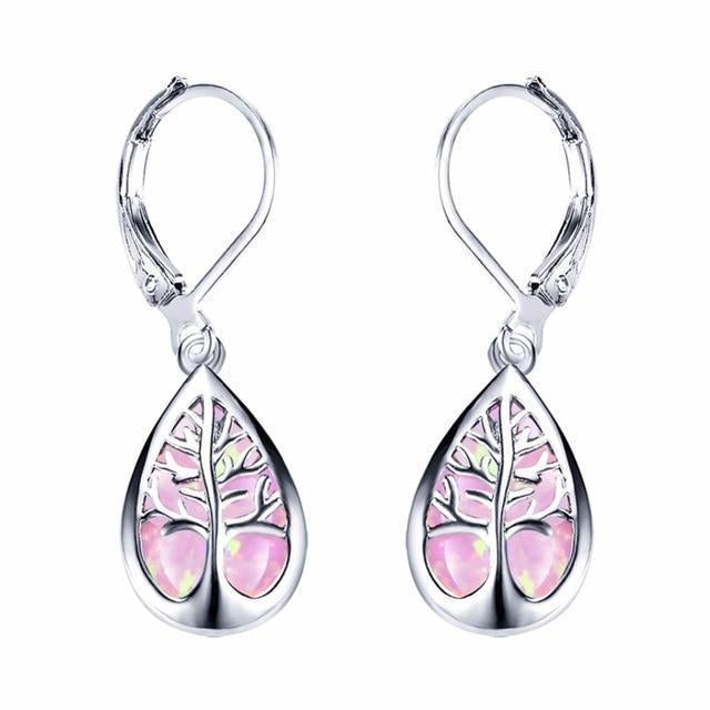 Anneaux d'oreilles en bois de Lebensbaum 