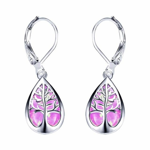 Anneaux d'oreilles en bois de Lebensbaum 