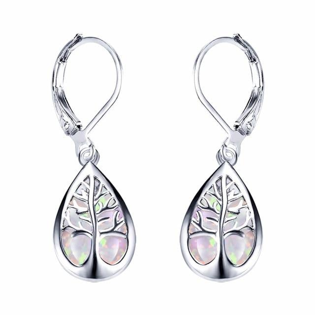 Anneaux d'oreilles en bois de Lebensbaum 