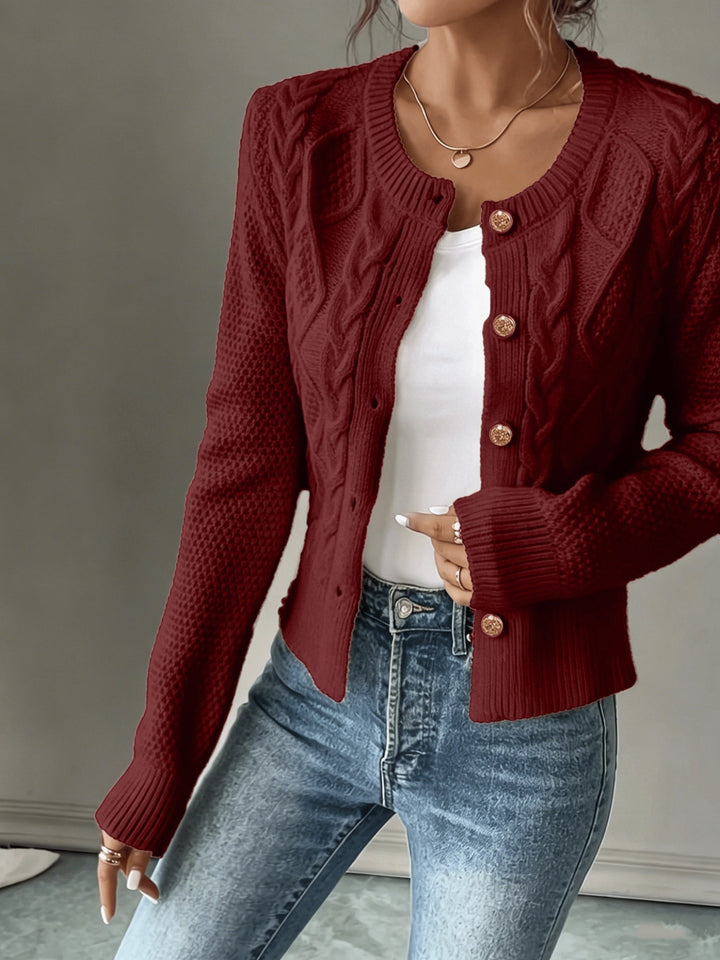 Raffinierte Zopfstrick Cardigan (10)
