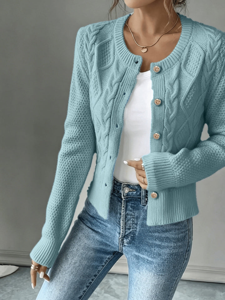Raffinierte Zopfstrick Cardigan (16)