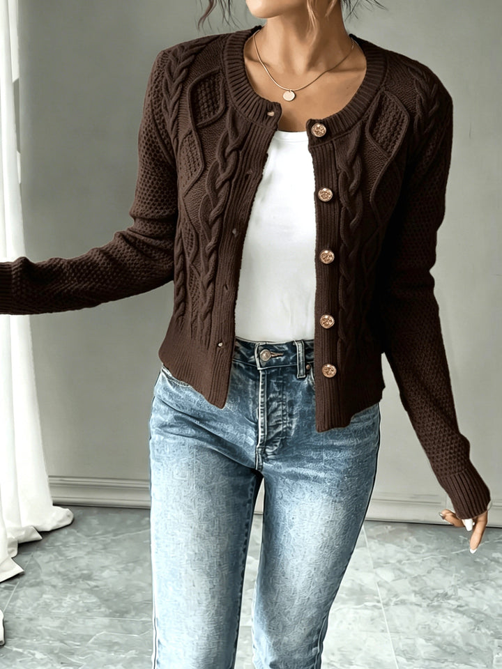 Raffinierte Zopfstrick Cardigan (19)