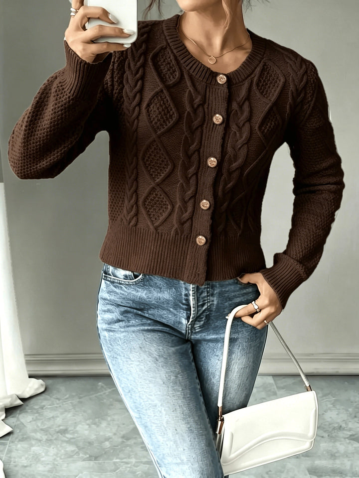 Raffinierte Zopfstrick Cardigan (23)