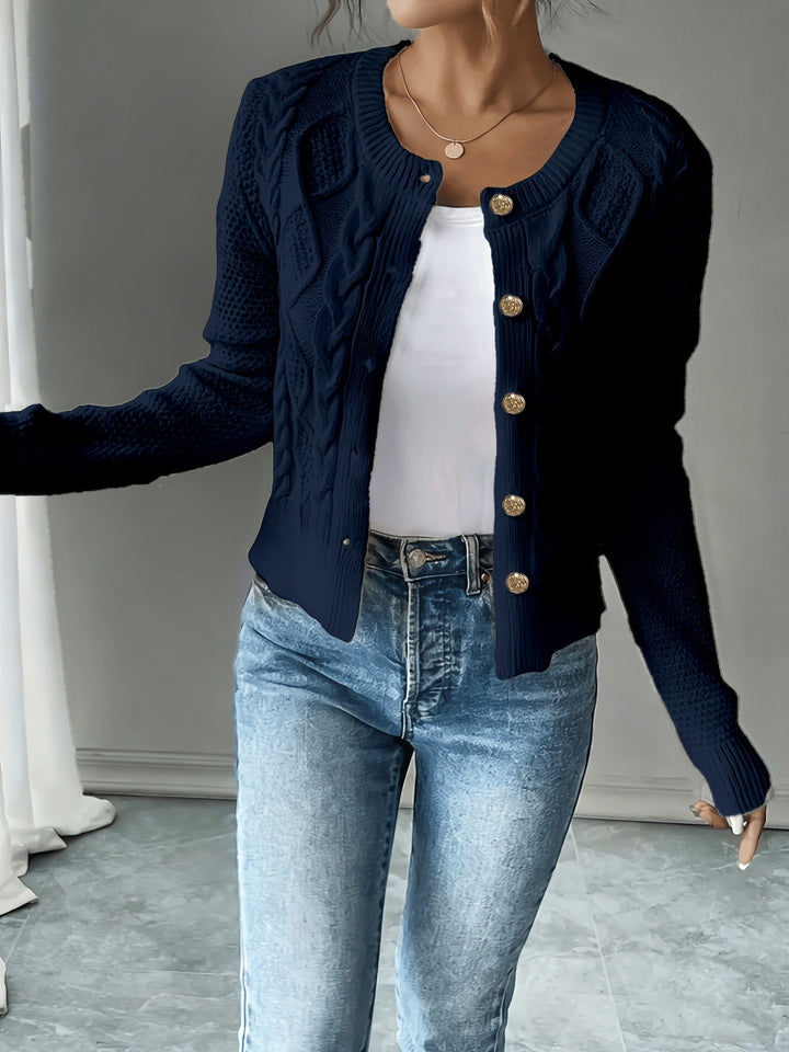 Raffinierte Zopfstrick Cardigan (25)