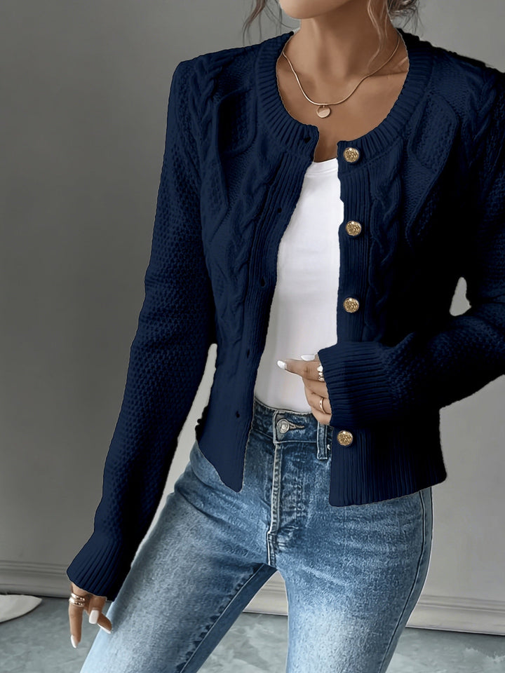 Raffinierte Zopfstrick Cardigan (28)