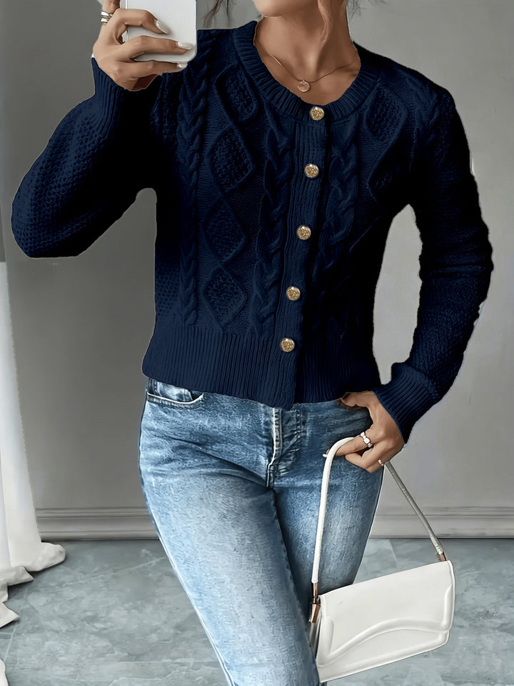 Raffinierte Zopfstrick Cardigan (29)