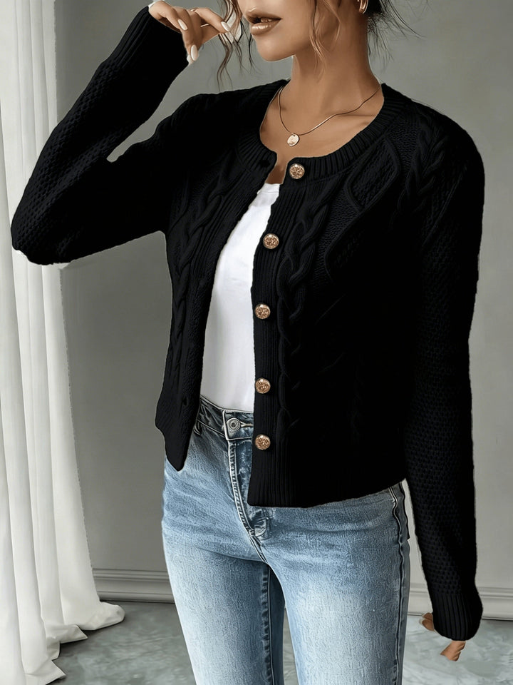 Raffinierte Zopfstrick Cardigan (3)