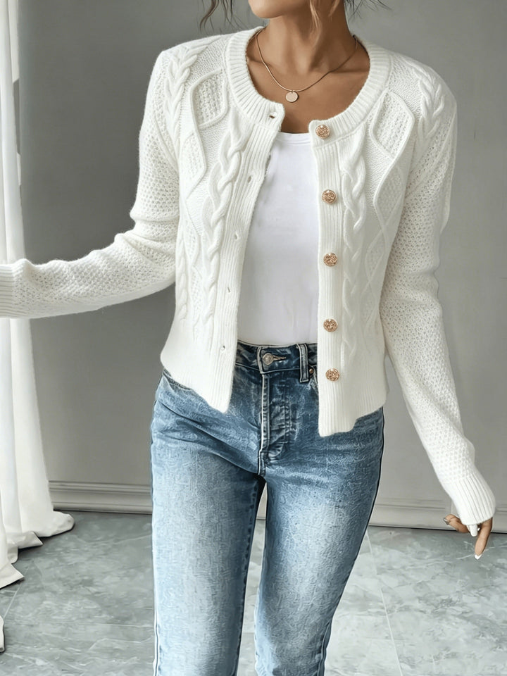 Raffinierte Zopfstrick Cardigan (31)