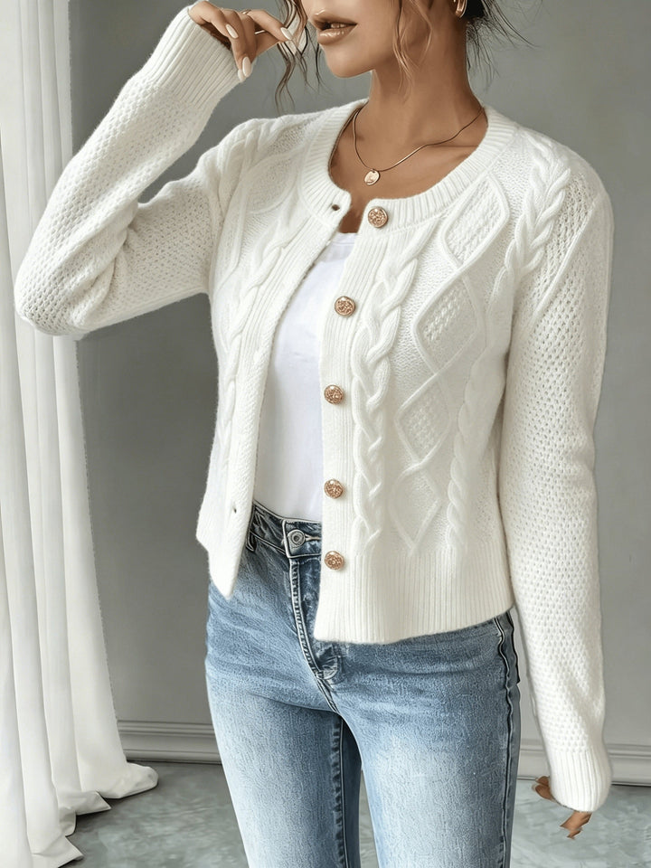 Raffinierte Zopfstrick Cardigan (33)
