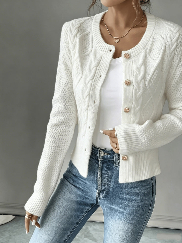 Raffinierte Zopfstrick Cardigan (34)