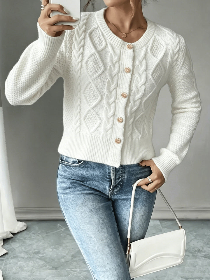 Raffinierte Zopfstrick Cardigan (35)