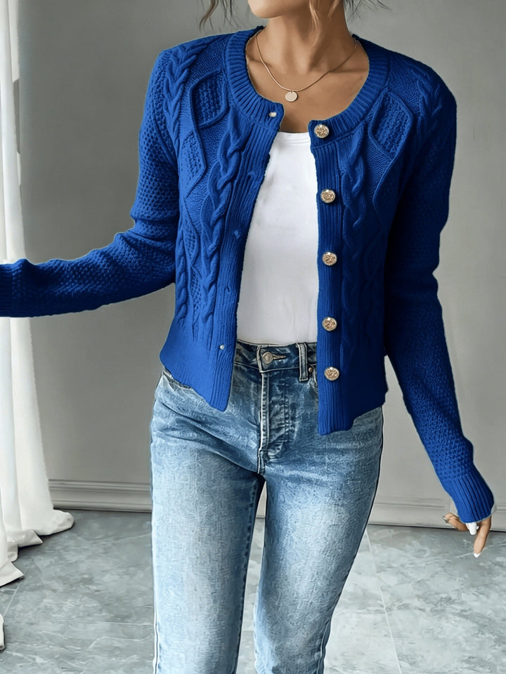 Raffinierte Zopfstrick Cardigan (37)