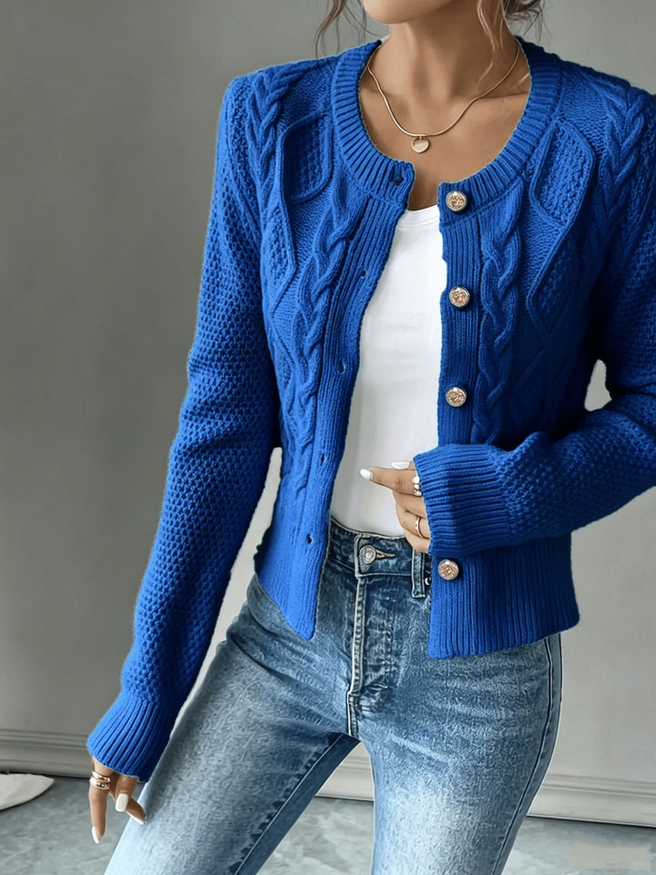 Raffinierte Zopfstrick Cardigan (40)