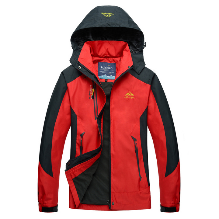 Robuste Wasserfeste Allwetterjacke in Rot