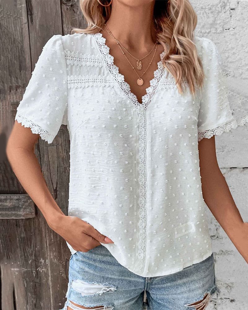Romantische Boho-Bluse mit Spitzendetails (2)