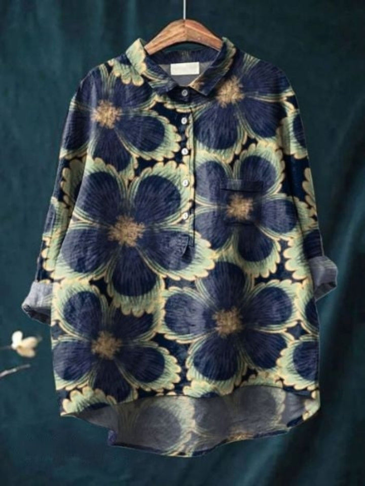 Romantische Vintage-Bluse in Blumenmuster  2