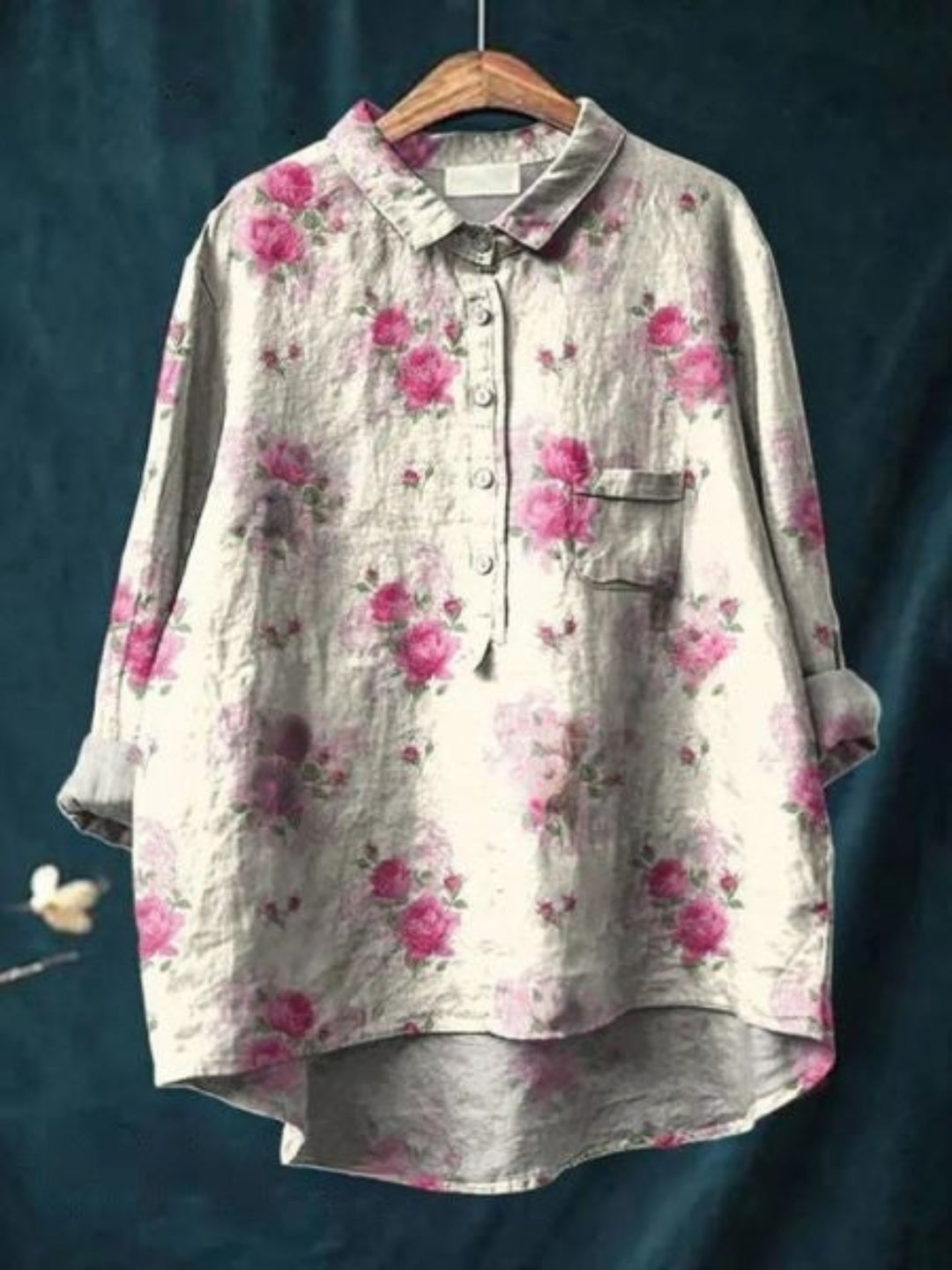 Romantische Vintage-Bluse in Blumenmuster  5