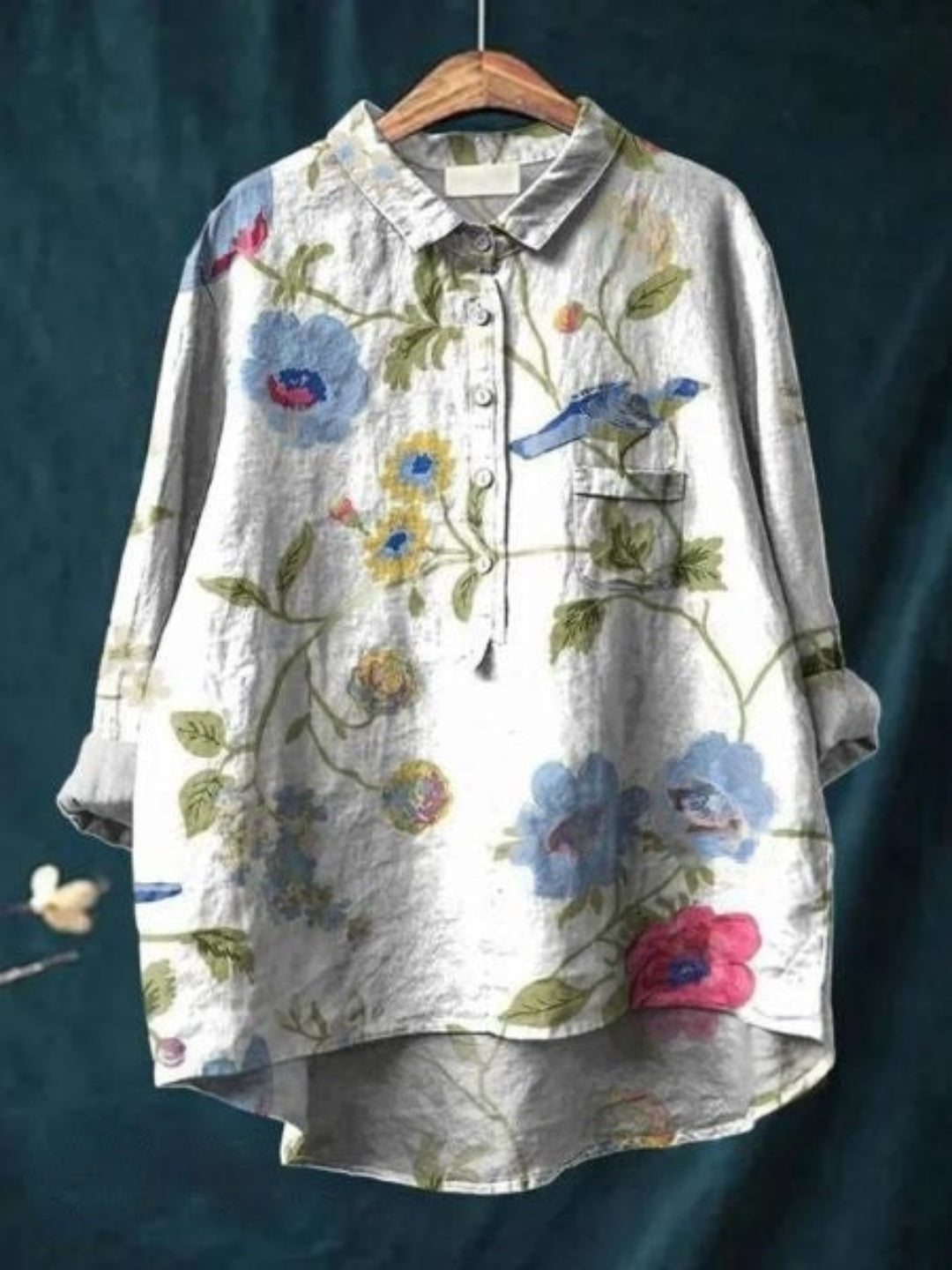 Romantische Vintage-Bluse in Blumenmuster 6