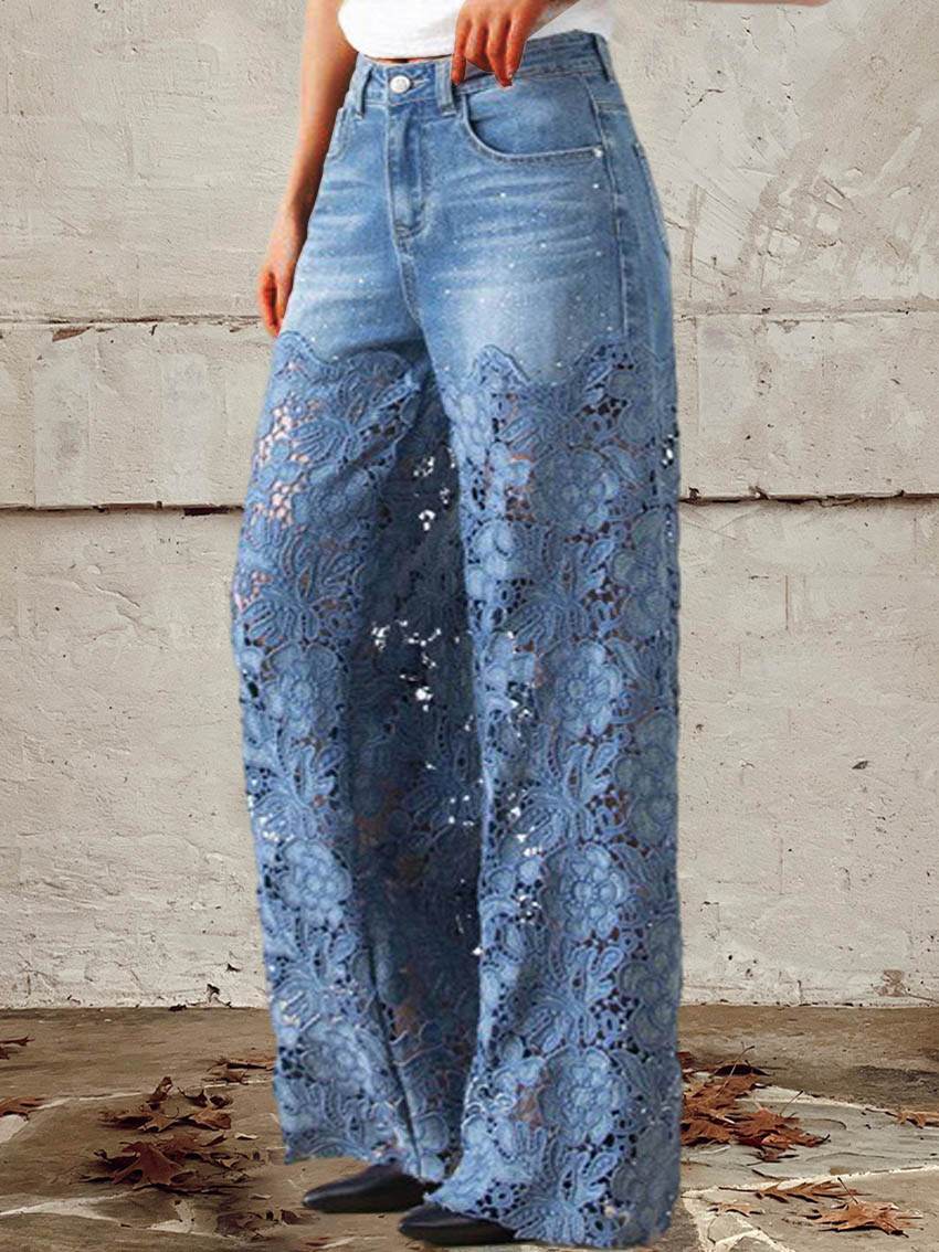 Romantische Vintage-Jeans mit Spitze (2)