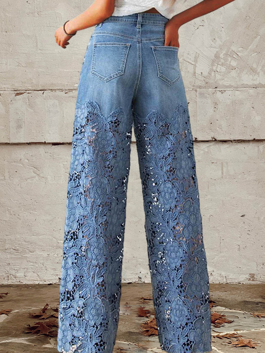 Romantische Vintage-Jeans mit Spitze (3)