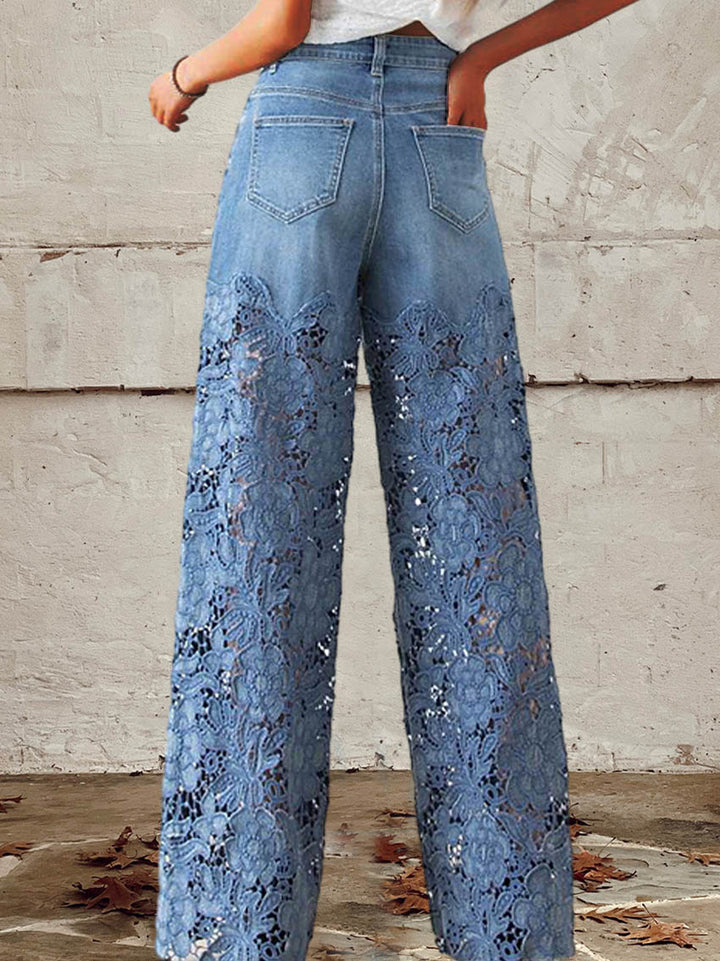 Romantische Vintage-Jeans mit Spitze (3)