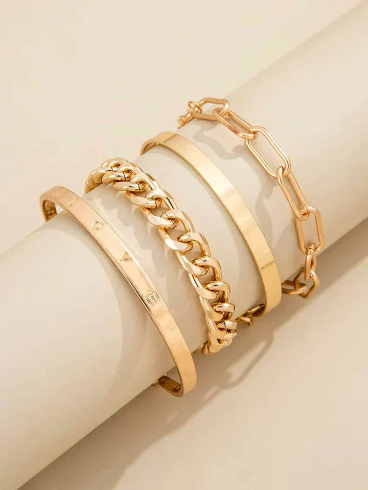 Anspruchsvolles Elan Mercer Armband Set aus Weißgoldfarben
