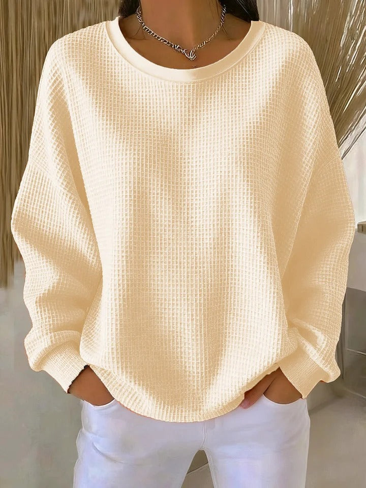 Sanfter Alltags-Pullover in Aprikose