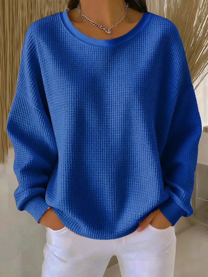 Sanfter Alltags-Pullover in Blau