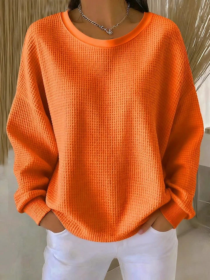 Sanfter Alltags-Pullover in Orange