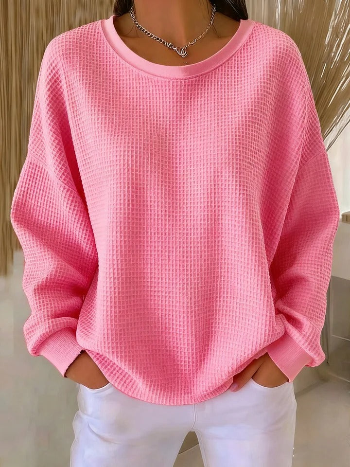 Sanfter Alltags-Pullover in Rosa