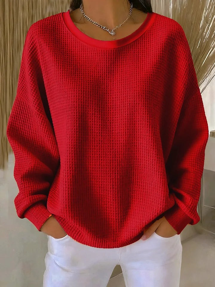 Sanfter Alltags-Pullover in Rot