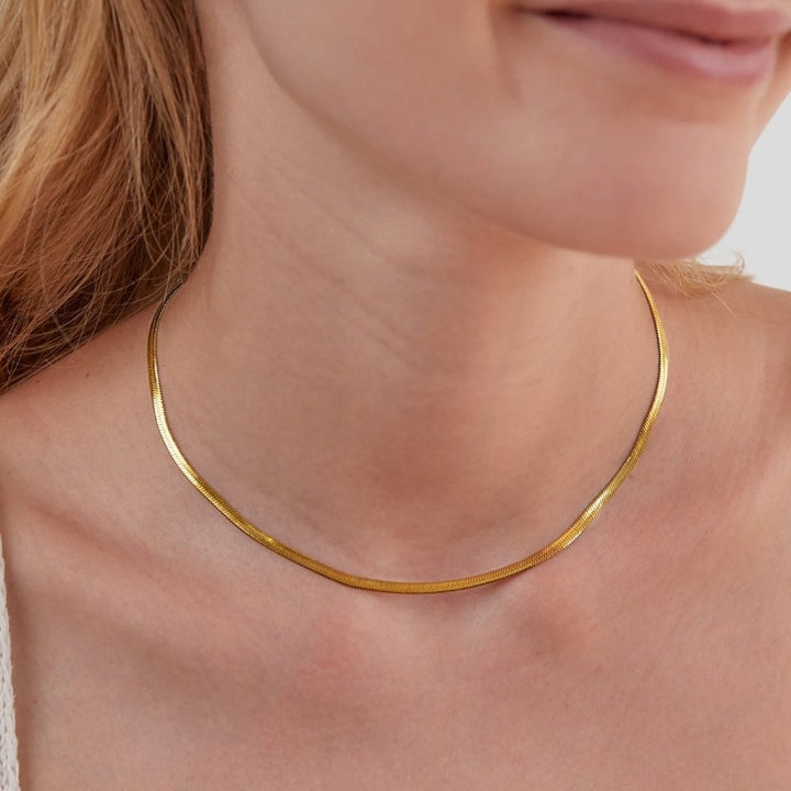 Schlangen Kette Goldfarben Halskette