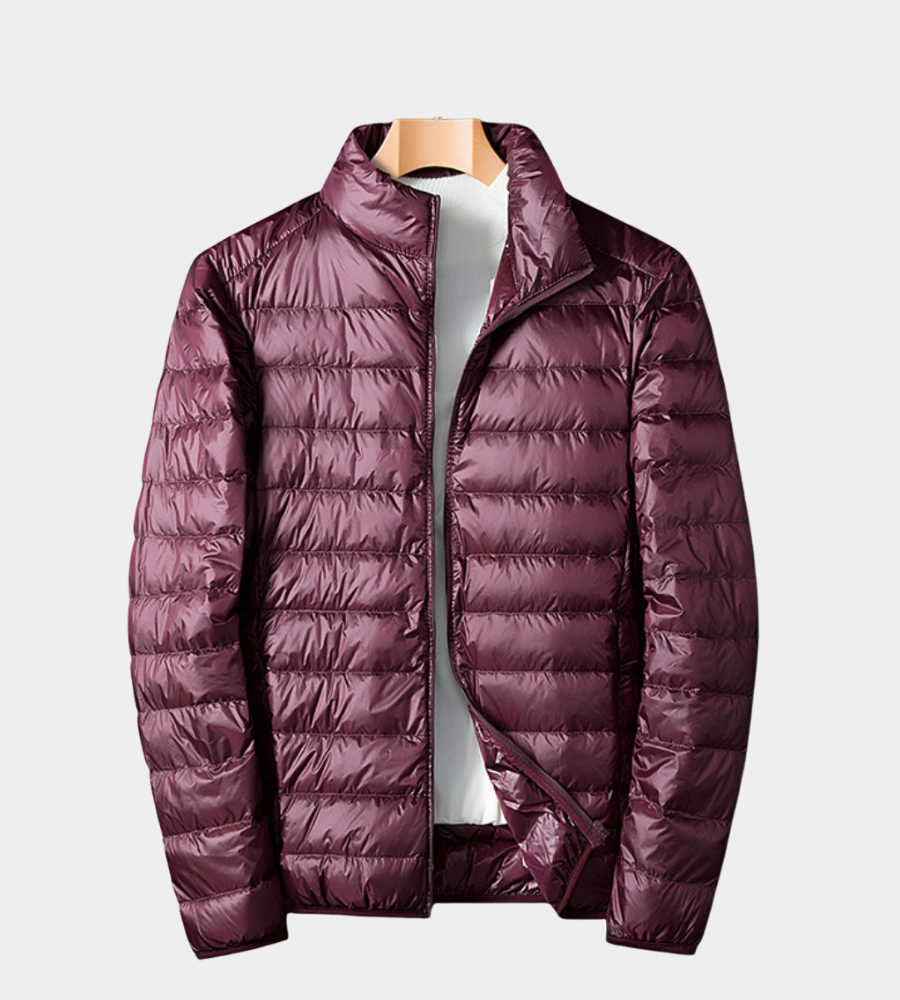 Schlanke Steppjacke für Herbst und Freizeit in Bordeaux