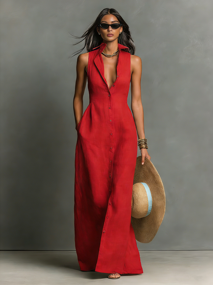 Schlichtes Herbst-Maxikleid (7)