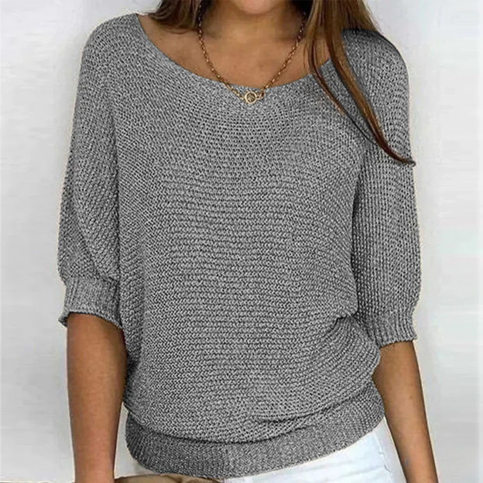 Schmeichelhafter Alltags-Pullover in Grau