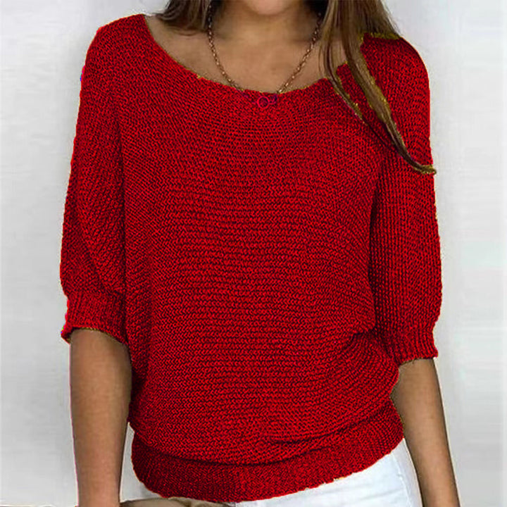 Schmeichelhafter Alltags-Pullover in Rot