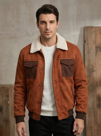 Ben | Sherpa-Jacke Herren im Vintage-Stil