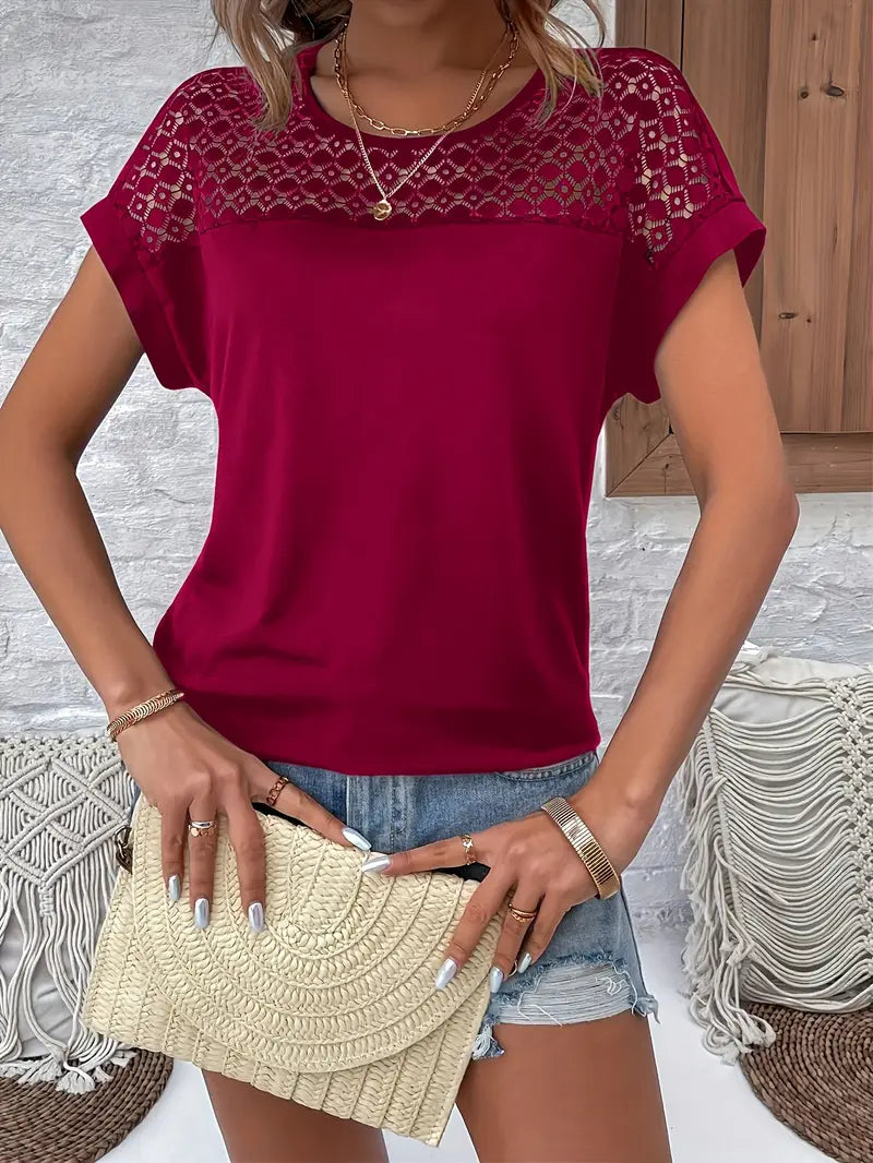 Stilvolles Batwing T-Shirt Womens t-shirt in Rot
