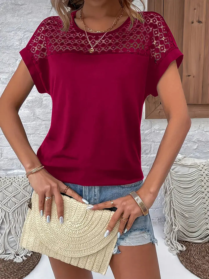 Stilvolles Batwing T-Shirt Womens t-shirt in Rot