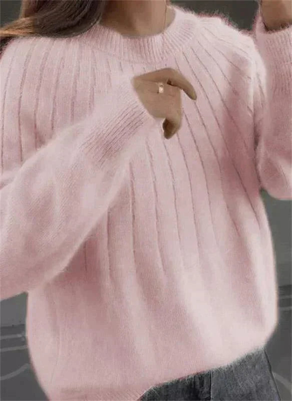 Strickjacke Damen Lang elegant Kaschmir in Hellrosa