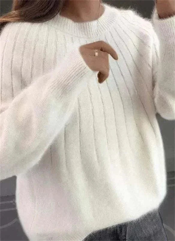 Strickjacke Damen Lang elegant Kaschmir in Weiß