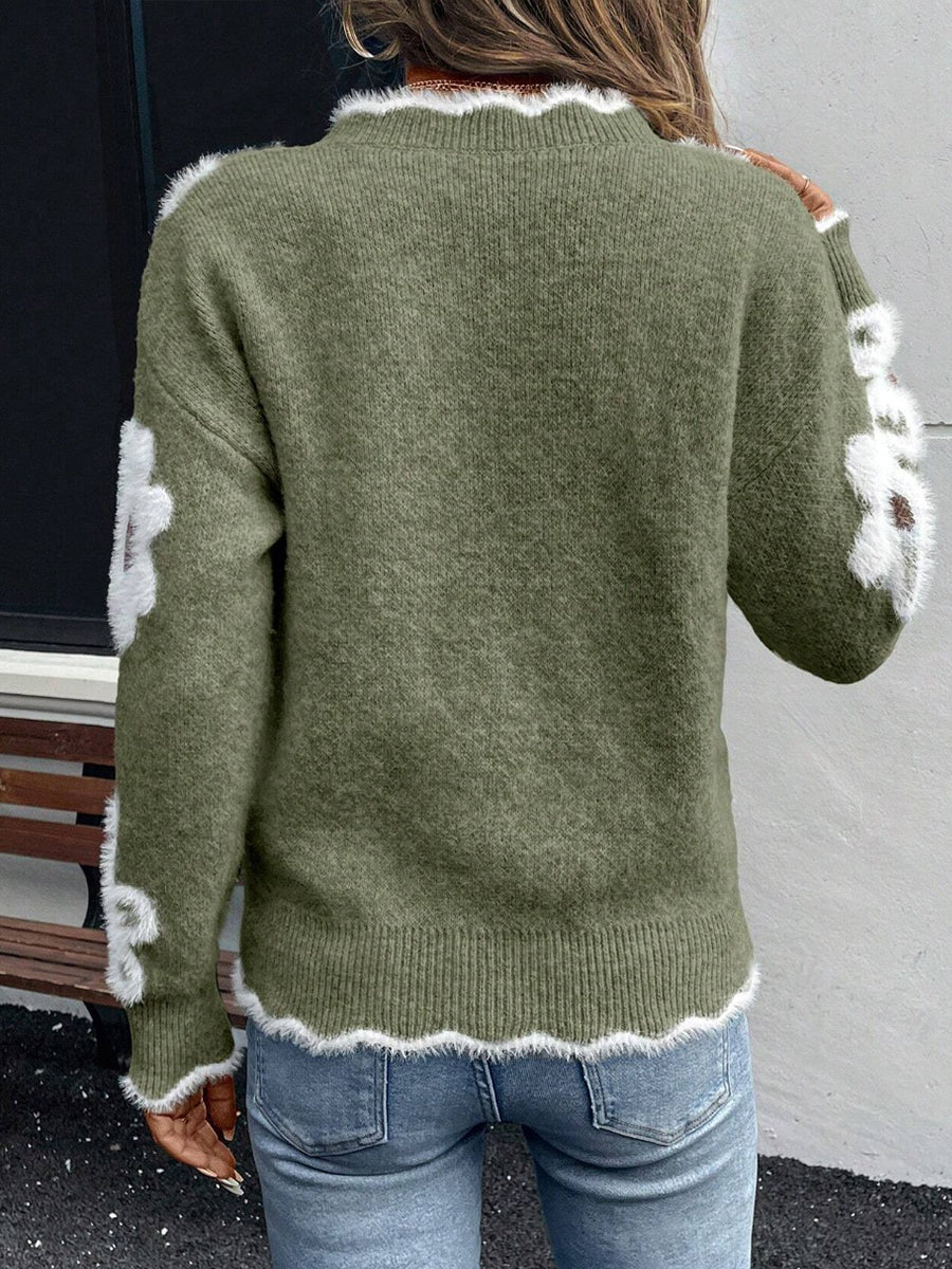Strickjacke Damen mit Blumenmuster für jeden Anlass (6)