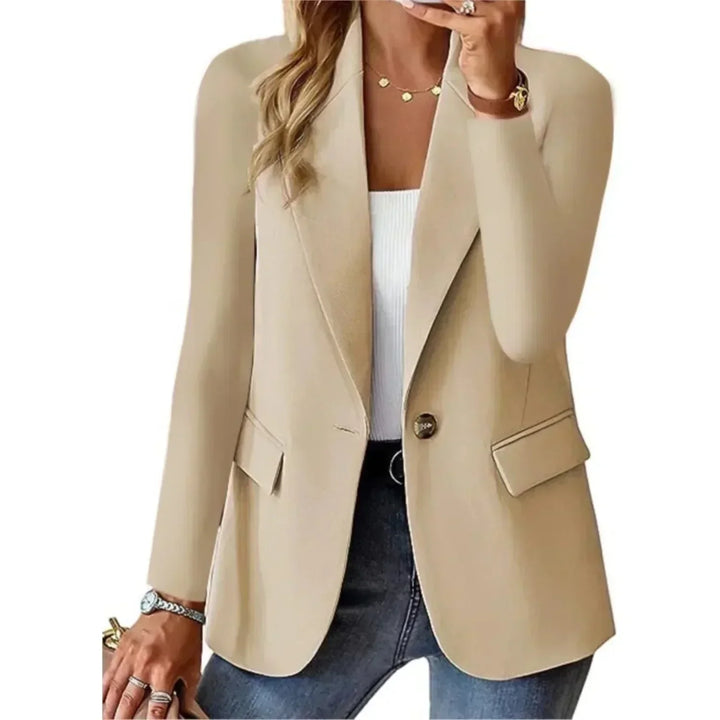 Strukturierter Business-Blazer in Beige
