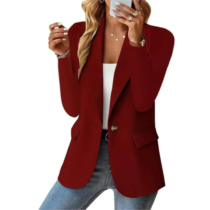 Strukturierter Business-Blazer in Bordeaux