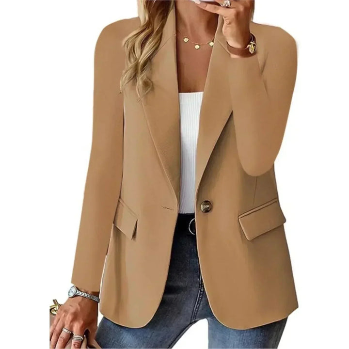 Strukturierter Business-Blazer in Braun