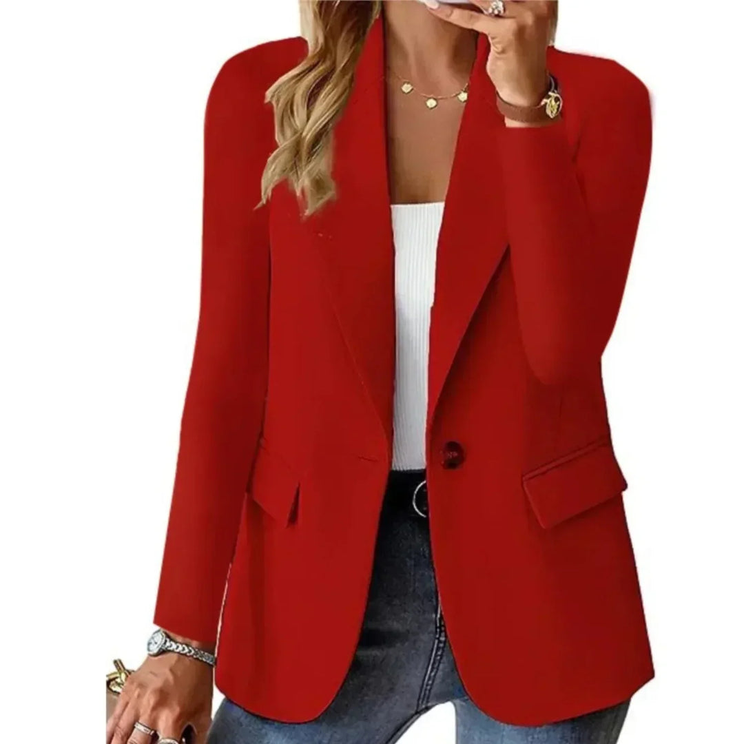 Strukturierter Business-Blazer in Rot