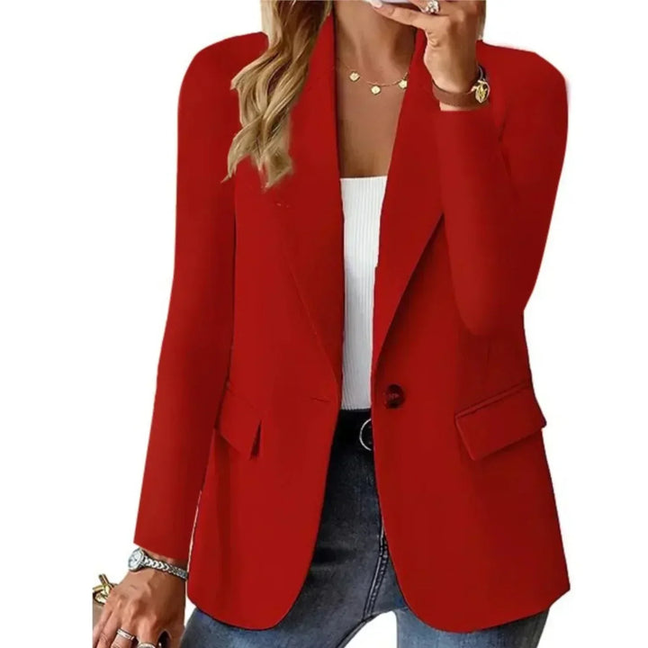 Strukturierter Business-Blazer in Rot