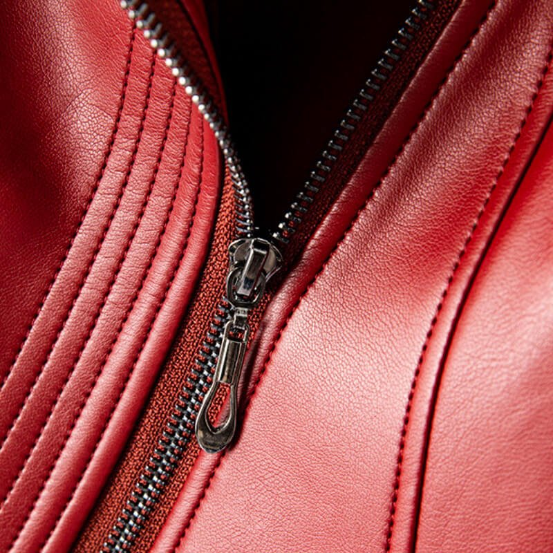 Strukturierter Trenchcoat Damen aus Veganesleder (8)