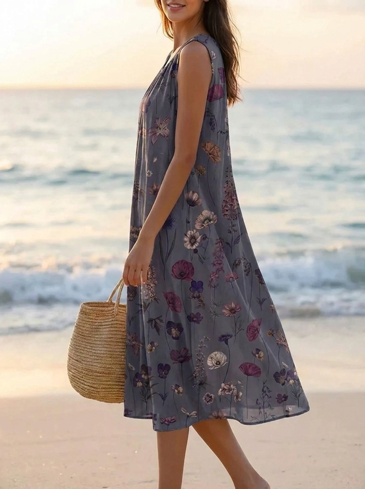 Theresa™ Elegantes Blüten Midikleid (2)